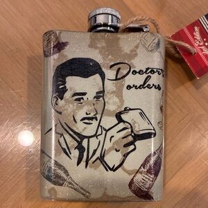 NWT Limited Edition Drinking Flask “Doctor’s Orders” 4 oz